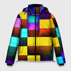 Куртка зимняя мужская Тетрис: вид сверху, цвет: 3D-светло-серый