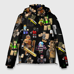 Куртка зимняя мужская Роблокс и его персонажи, цвет: 3D-черный