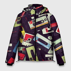Куртка зимняя мужская Кассета 90-е, цвет: 3D-черный
