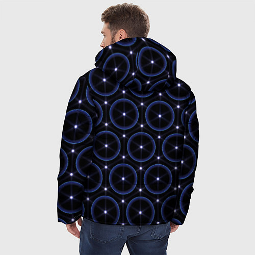 Мужская зимняя куртка Ясна3 - Круги / 3D-Черный – фото 4