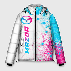 Куртка зимняя мужская Mazda neon gradient style: по-вертикали, цвет: 3D-черный
