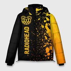 Куртка зимняя мужская Radiohead - gold gradient: по-вертикали, цвет: 3D-черный
