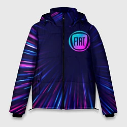 Куртка зимняя мужская Fiat neon speed lines, цвет: 3D-черный
