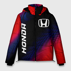 Куртка зимняя мужская Honda красный карбон, цвет: 3D-черный