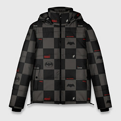 Мужская зимняя куртка Flash and Batman pattern squares