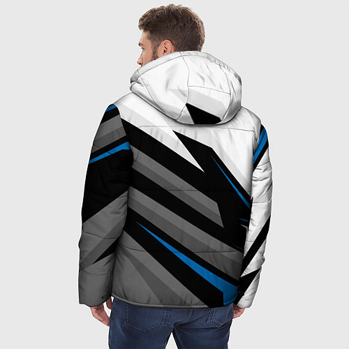 Мужская зимняя куртка БМВ - спортивная униформа / 3D-Черный – фото 4