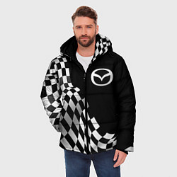 Куртка зимняя мужская Mazda racing flag, цвет: 3D-черный — фото 2