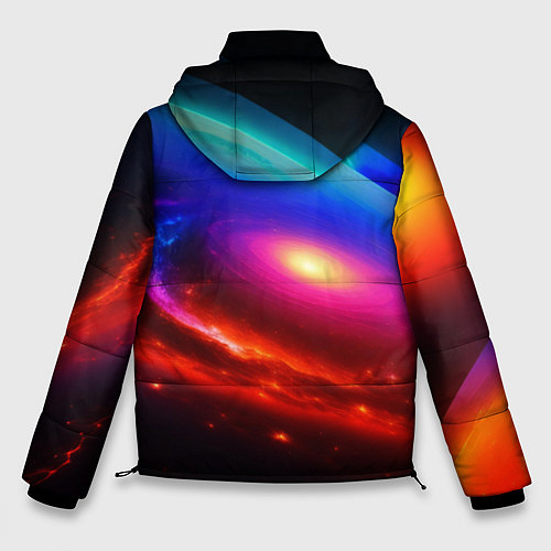 Мужская зимняя куртка Неоновая галактика / 3D-Красный – фото 2
