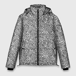 Куртка зимняя мужская Абстрактный фон органических линий, цвет: 3D-светло-серый