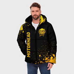 Куртка зимняя мужская Motorhead - gold gradient: надпись, символ, цвет: 3D-черный — фото 2