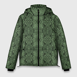 Куртка зимняя мужская Крокодиловый стиль, цвет: 3D-черный