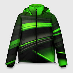 Куртка зимняя мужская Black green textureпоп, цвет: 3D-красный