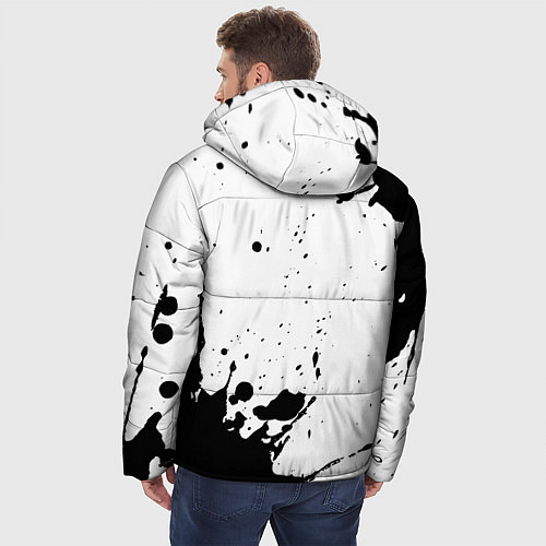 Мужская зимняя куртка Architects и рок символ на светлом фоне / 3D-Черный – фото 4