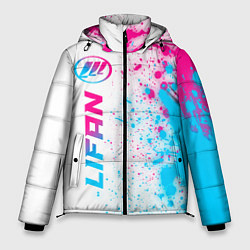 Куртка зимняя мужская Lifan neon gradient style: по-вертикали, цвет: 3D-черный