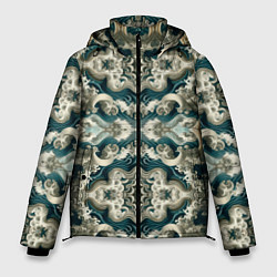 Куртка зимняя мужская Облачные волны, цвет: 3D-черный