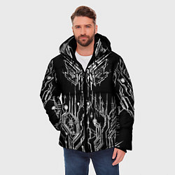 Куртка зимняя мужская Киберпанк-модерн, цвет: 3D-черный — фото 2
