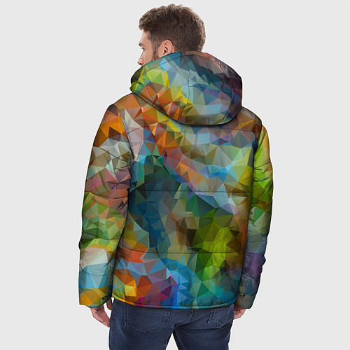 Мужская зимняя куртка Color pattern / 3D-Красный – фото 4