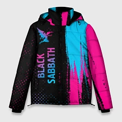 Куртка зимняя мужская Black Sabbath - neon gradient: по-вертикали, цвет: 3D-черный