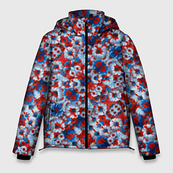 Куртка зимняя мужская Цветы России, цвет: 3D-светло-серый