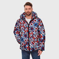 Куртка зимняя мужская Цветы России, цвет: 3D-светло-серый — фото 2