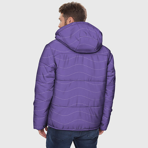 Мужская зимняя куртка Пунктирный бег / 3D-Светло-серый – фото 4