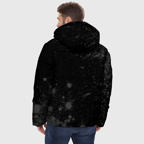 Мужская зимняя куртка Darling in the FranXX glitch на темном фоне: надпи / 3D-Черный – фото 4