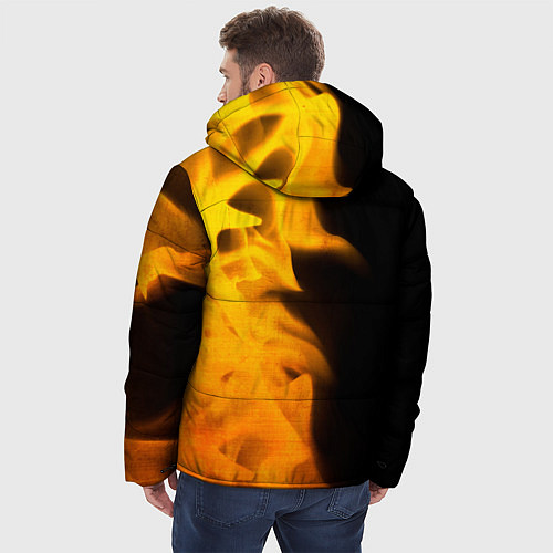 Мужская зимняя куртка Forza Horizon - gold gradient: по-вертикали / 3D-Черный – фото 4