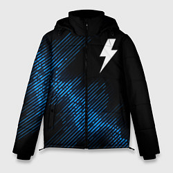 Куртка зимняя мужская AC DC звуковая волна, цвет: 3D-черный