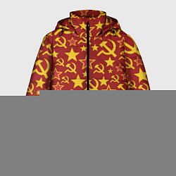 Куртка зимняя мужская СССР Серп и Молот, цвет: 3D-светло-серый