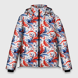 Куртка зимняя мужская Русские узоры, цвет: 3D-светло-серый