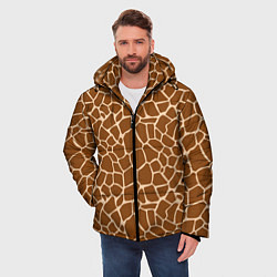 Куртка зимняя мужская Пятнистая шкура жирафа, цвет: 3D-черный — фото 2