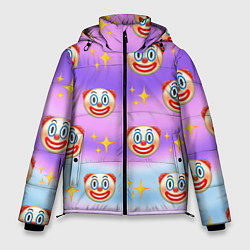 Куртка зимняя мужская Узор с Клоунами, цвет: 3D-красный