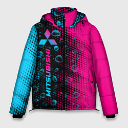 Куртка зимняя мужская Mitsubishi - neon gradient: по-вертикали, цвет: 3D-черный