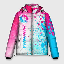 Куртка зимняя мужская Yamaha neon gradient style: по-вертикали, цвет: 3D-черный