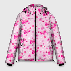 Куртка зимняя мужская Барби, сердечки и цветочки, цвет: 3D-светло-серый