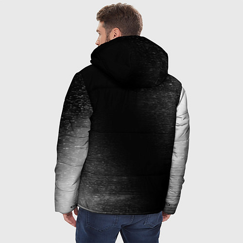 Мужская зимняя куртка Apex Legends glitch на темном фоне: надпись, симво / 3D-Черный – фото 4