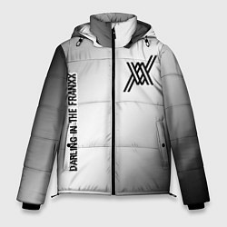 Куртка зимняя мужская Darling in the FranXX glitch на светлом фоне: надп, цвет: 3D-черный