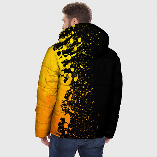 Мужская зимняя куртка Fiat - gold gradient: по-вертикали / 3D-Черный – фото 4
