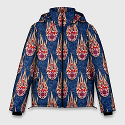 Куртка зимняя мужская Ставки, фишки, покер, цвет: 3D-красный