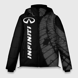 Куртка зимняя мужская Infiniti speed на темном фоне со следами шин: по-в, цвет: 3D-черный