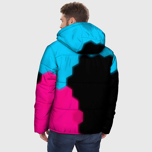 Мужская зимняя куртка Saab - neon gradient: по-вертикали / 3D-Черный – фото 4