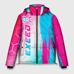 Куртка зимняя мужская Exeed neon gradient style: по-вертикали, цвет: 3D-черный