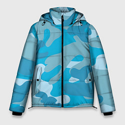 Куртка зимняя мужская Камуфляж военный синий, цвет: 3D-красный
