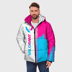 Куртка зимняя мужская Valorant neon gradient style: по-вертикали, цвет: 3D-черный — фото 2