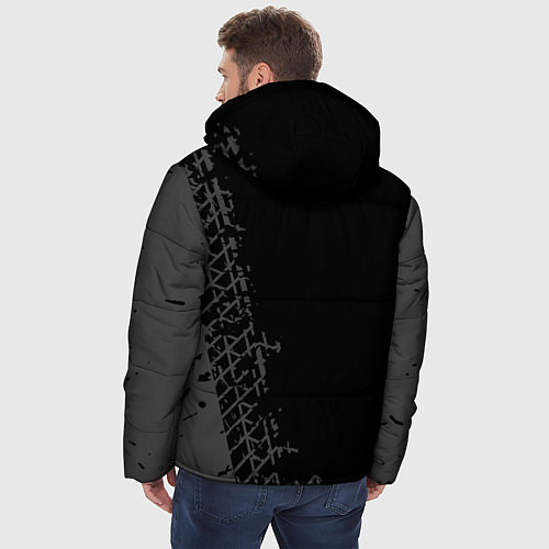 Мужская зимняя куртка Exeed speed на темном фоне со следами шин: по-верт / 3D-Черный – фото 4