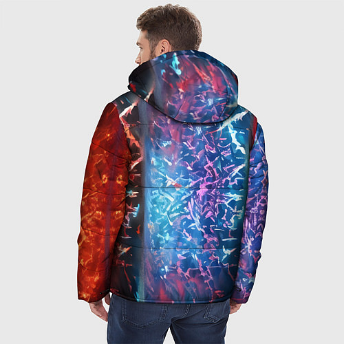 Мужская зимняя куртка Стихии воды и лавы / 3D-Светло-серый – фото 4