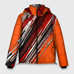 Куртка зимняя мужская Киберпанк модерн линии, цвет: 3D-светло-серый