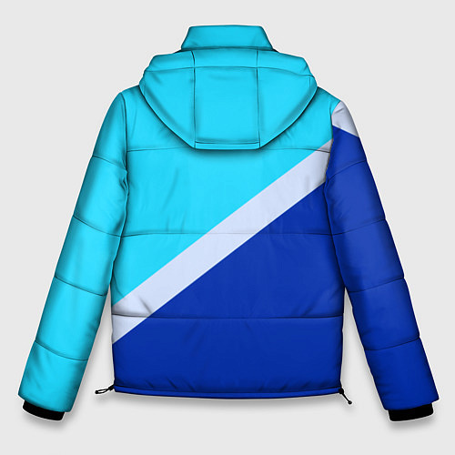 Мужская зимняя куртка Двуцветный голубой / 3D-Светло-серый – фото 2