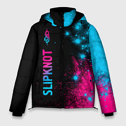 Куртка зимняя мужская Slipknot - neon gradient: по-вертикали, цвет: 3D-черный