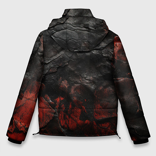 Мужская зимняя куртка Текстура из кожи / 3D-Красный – фото 2